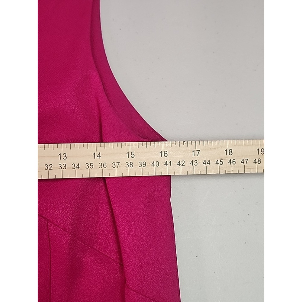 Vintage Scarlett Size 9/10Fusica PINK  Sleeveless Midi Dress Neck Cutout Barbie - Picture 6 of 9